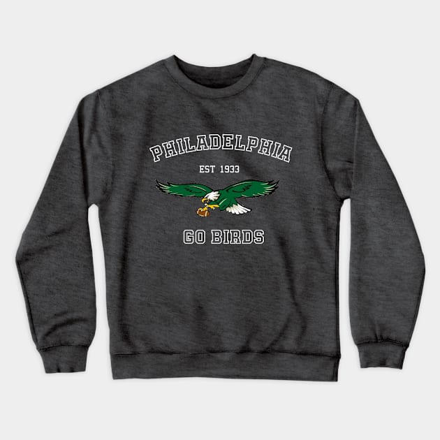 Vintage Philadelphia Go Birds Eagles Crewneck Sweatshirt by Curious Sausage